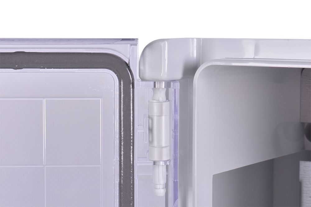 Корпус удароміцний з АБС-пластика e.plbox.210.280.130.tr, 210х280х130мм, IP65 з прозорими дверцятами