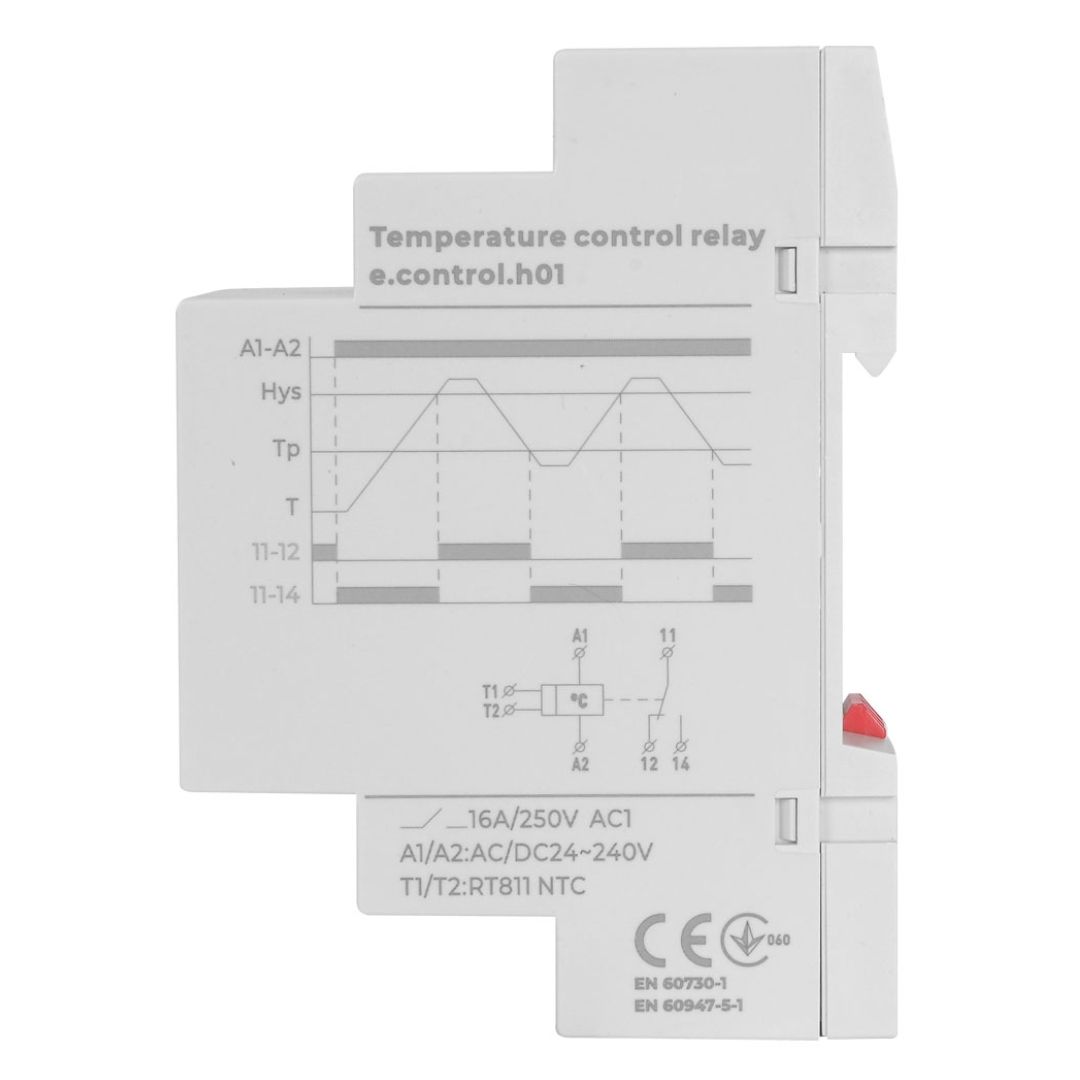 Реле контролю температури e.control.h01, 16A, АС/DC 24-240, -5…+40 °С
