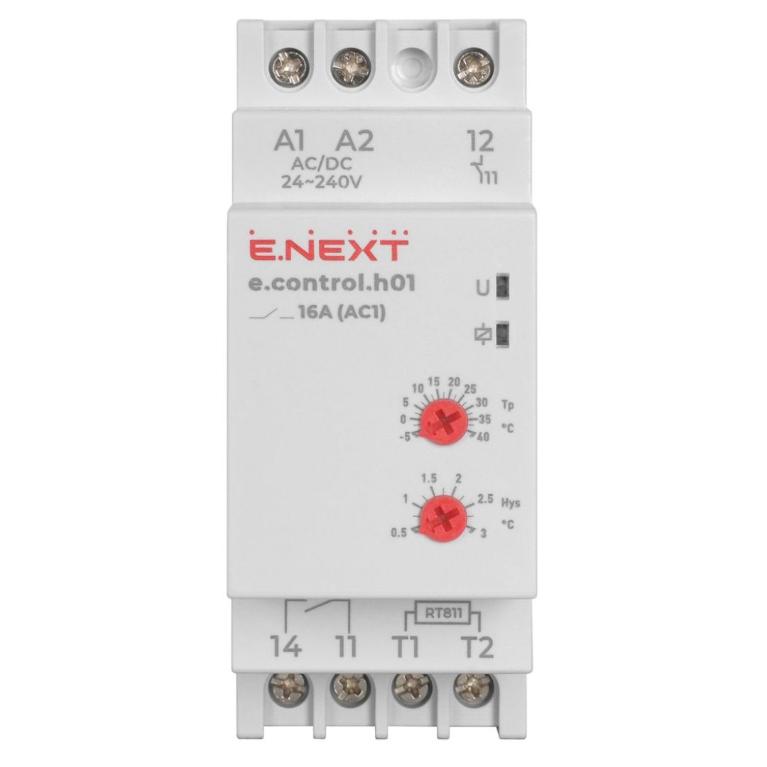 Реле контролю температури e.control.h01, 16A, АС/DC 24-240, -5…+40 °С
