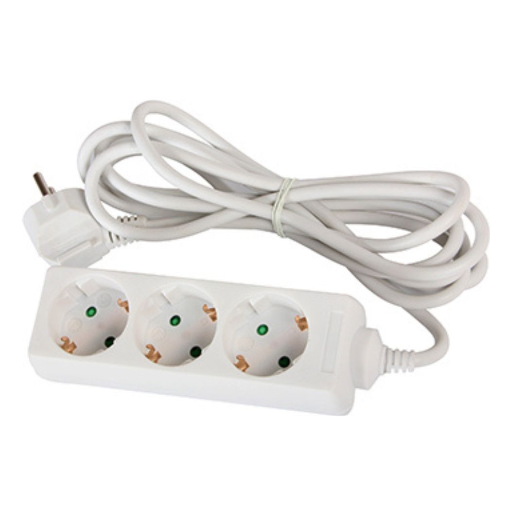 Подовжувач e.es.3.7.z.b 3 гнізда, 7м, з з/к, baby protect