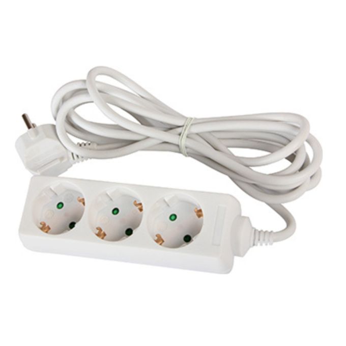 Подовжувач e.es.3.7.z.b 3 гнізда, 7м, з з/к, baby protect