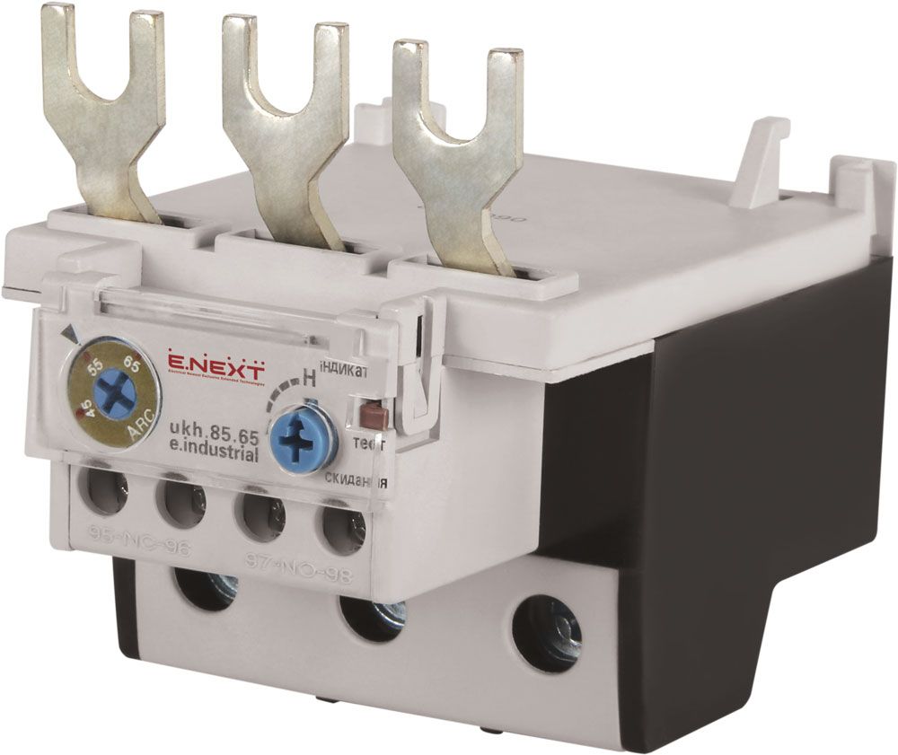 Тепловое реле e.industrial.ukh.85.65, номин. ток 85А, диап. регул. 45-65 А