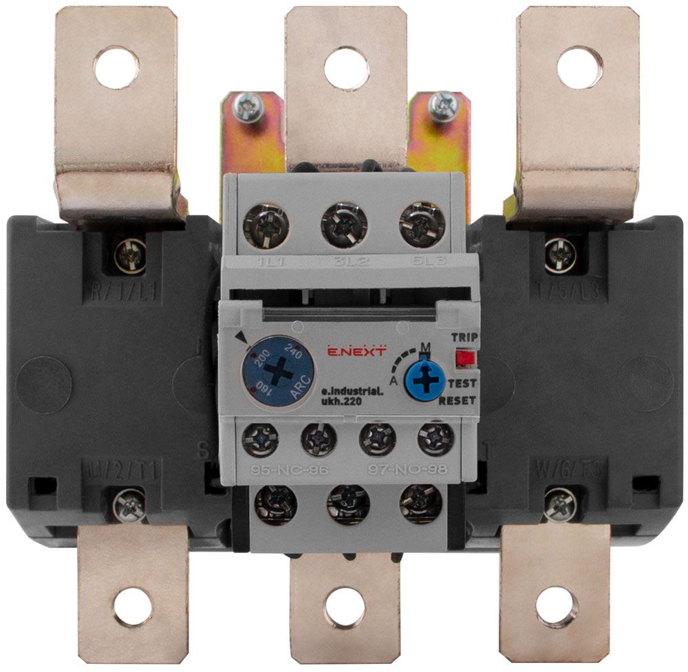 Теплове реле e.industrial.ukh.220.160.240, номін. струм 220А, діап. регул. 160-240 А