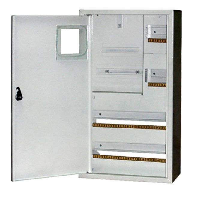Корпус e.mbox.stand.n.f3.36.z металевий, під 3-ф. лічильник, 36 мод., навісний, з замком