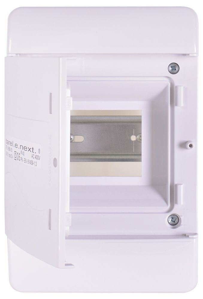 Корпус пластиковий, що вбудовується (PT) 5-модульний, однорядний., IP40, з непрозорими дверцятами