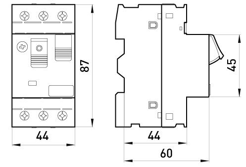 Автоматичний вимикач захисту двигуна e.mp.pro.4, 2,5-4А