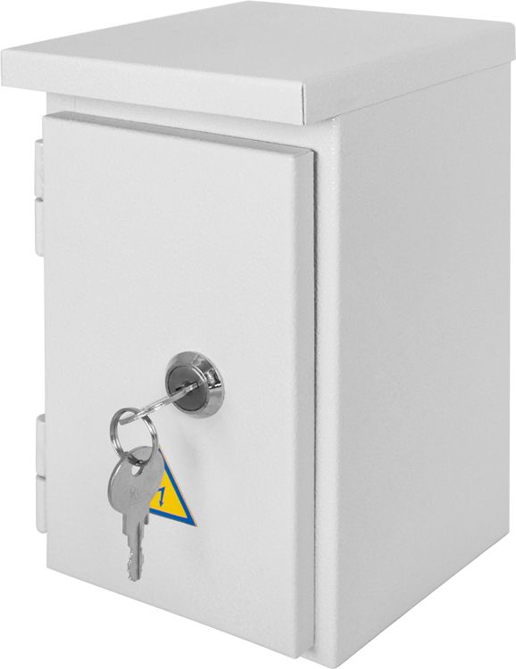 Корпус e.mbox.stand.n.04.z металевий, під 4мод., герметичний IP54, навісний, з замком