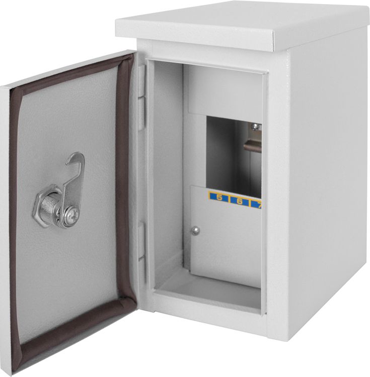 Корпус e.mbox.stand.n.04.z металевий, під 4мод., герметичний IP54, навісний, з замком