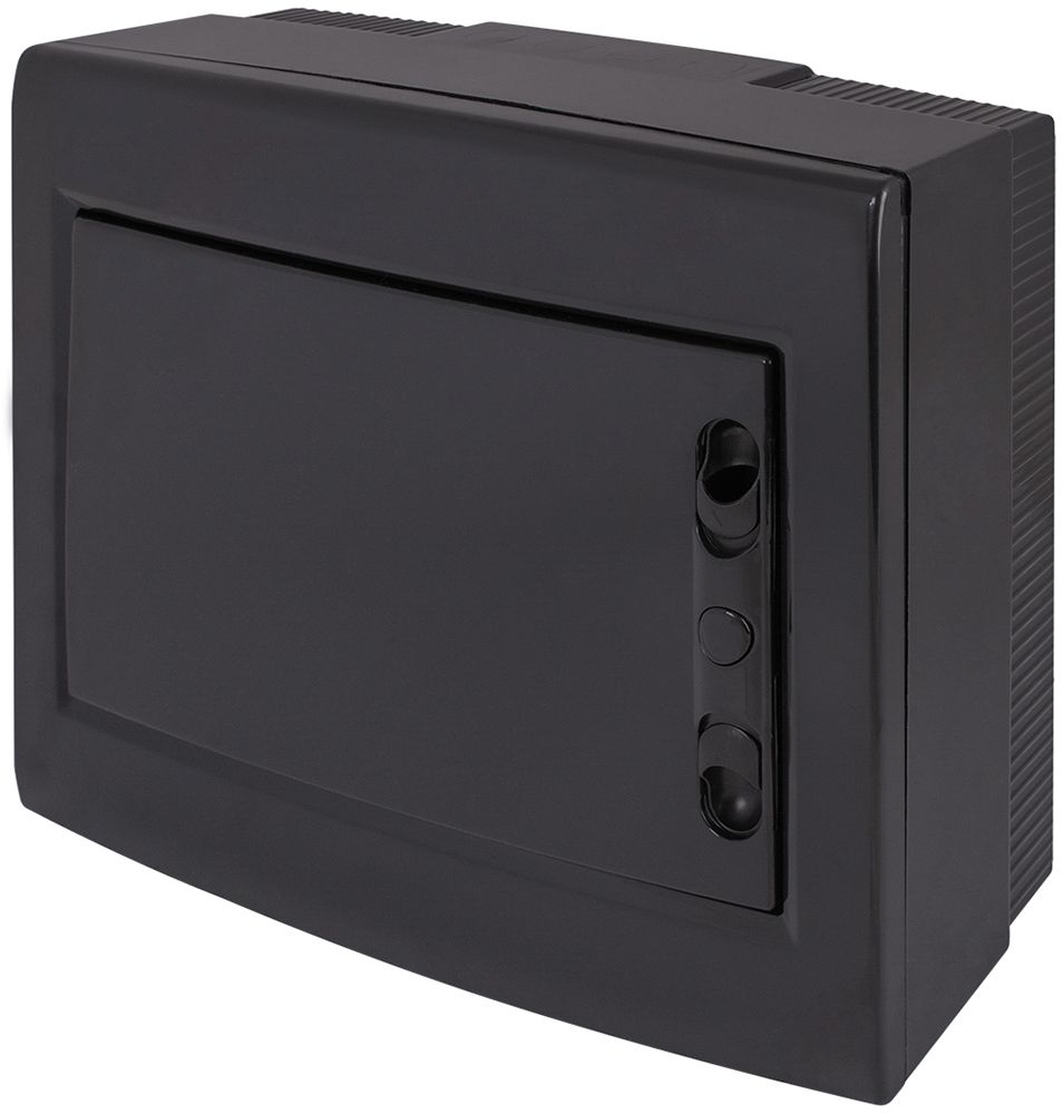 Корпус пластиковий на 12 модулів e.plbox.pro.n.12b.black навісний, чорний з непрозорими дверцятами I
