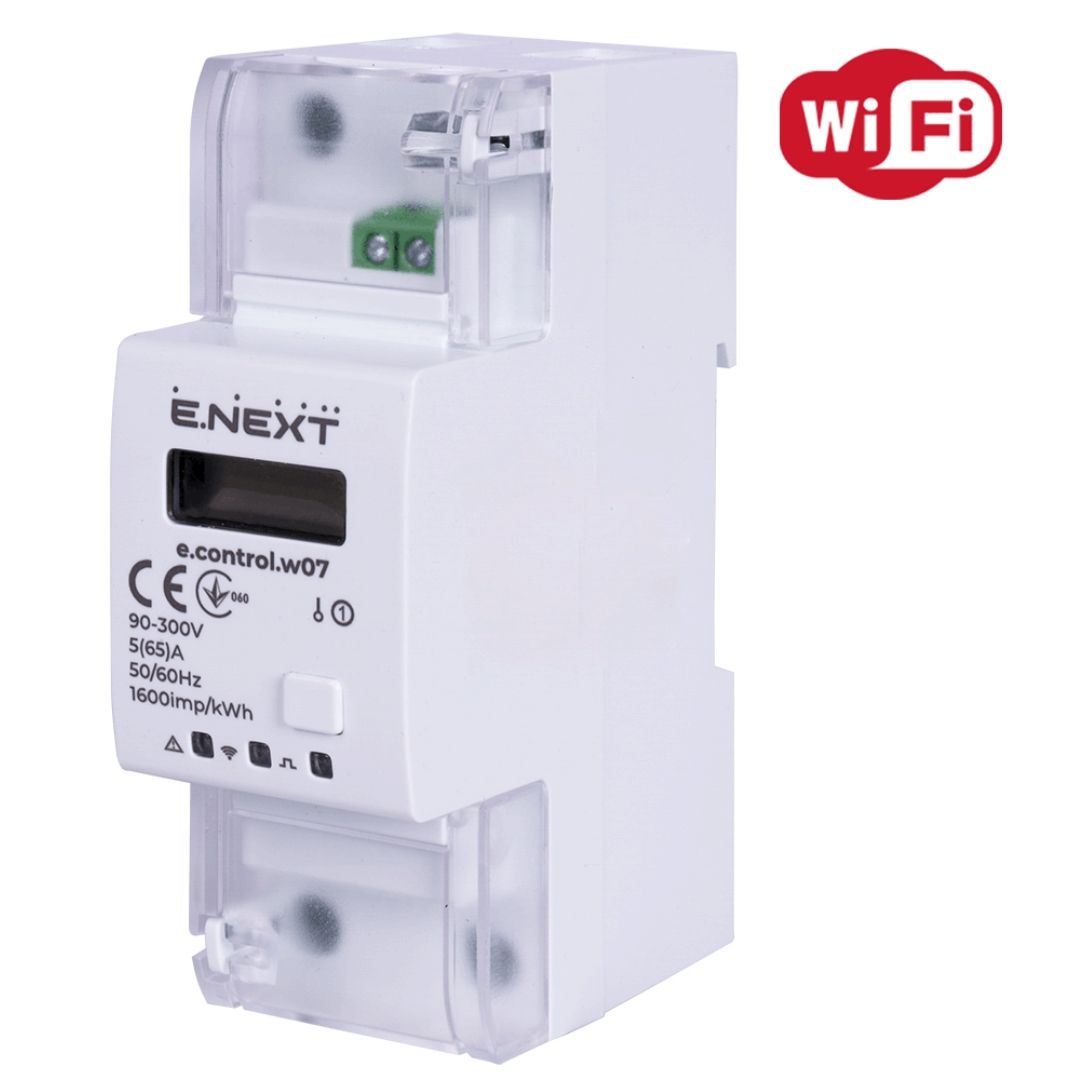 Лічильник однофазний e.control.w07 5(65)А електронний клас 1.0  багатофункціональний