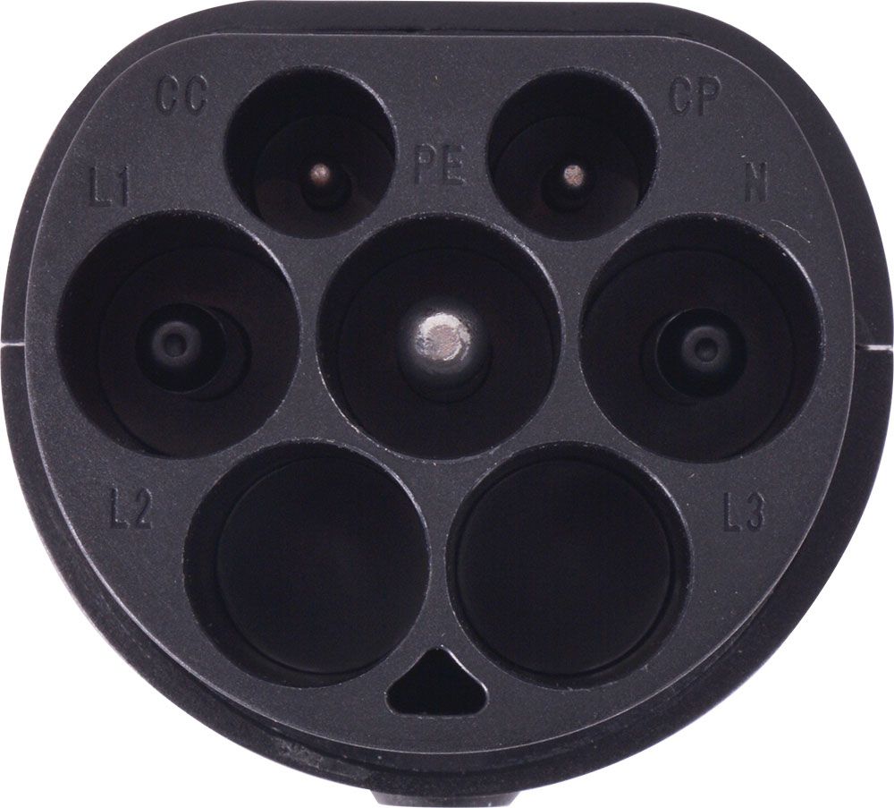 Перехідник e.charge.adapter.T2-GBT-1 із Т2 на GBT, моноліт, 32А, 1 фаза