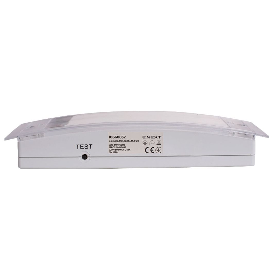 Світильник аварійний e.emerg.513L.led.Li.3h.IP20, постійний, 3 години