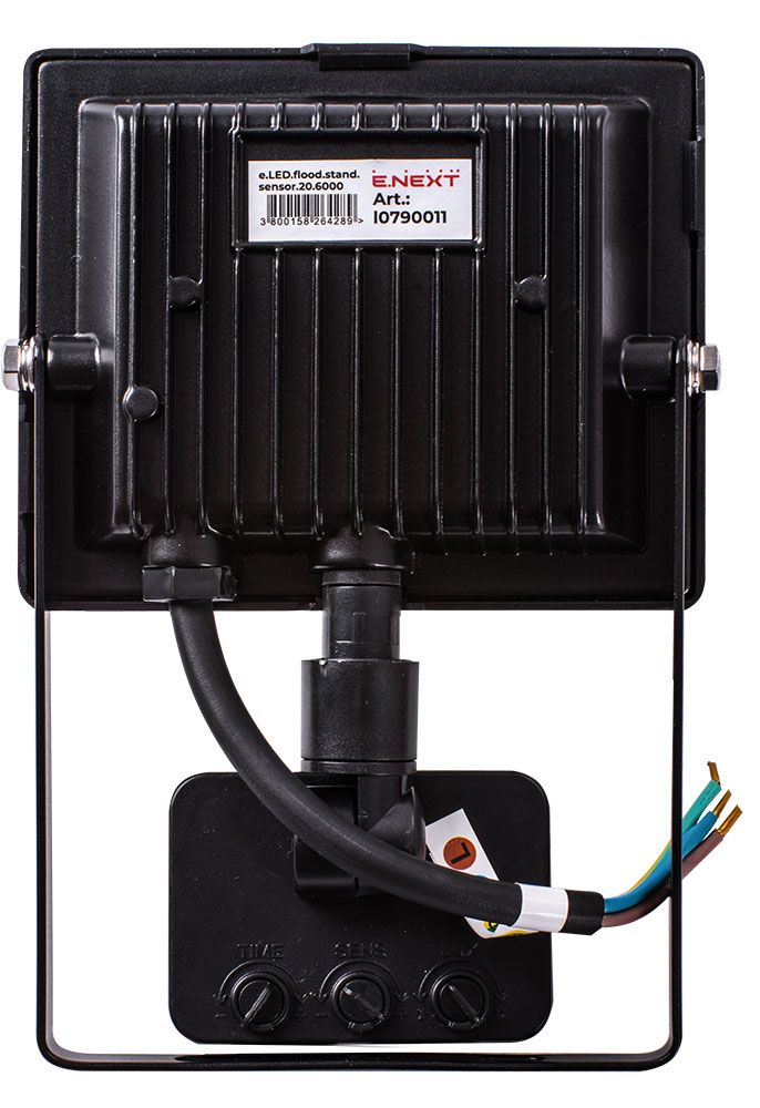Прожектор світлодіодний з датчиком руху e.LED.flood.stand.sensor.20.6000, 20Вт, 6000К