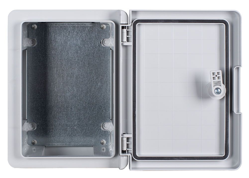 Корпус з ABS-пластику e.plbox.pro.p.28.21.13 з непрозорими дверцятами 280х210х130мм ІР65