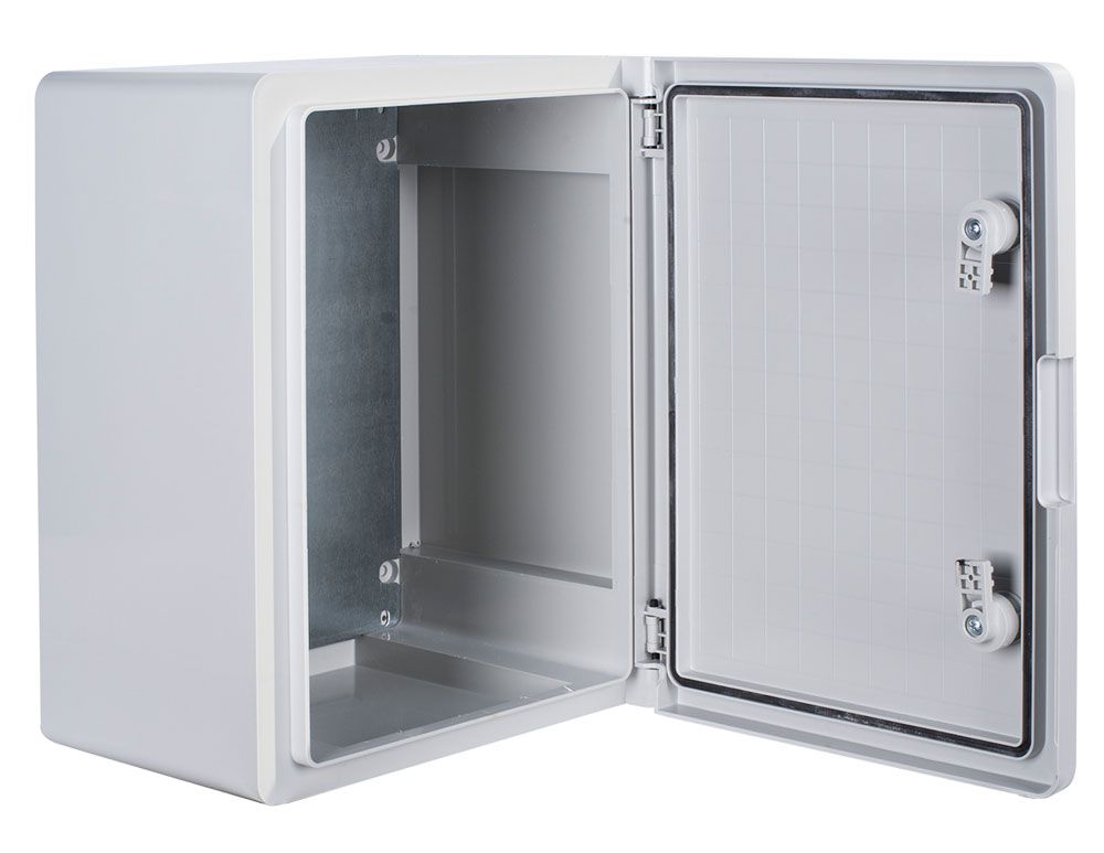 Корпус з ABS-пластику e.plbox.pro.p.40.30.21 з непрозорими дверцятами 400x300x210мм ІР65