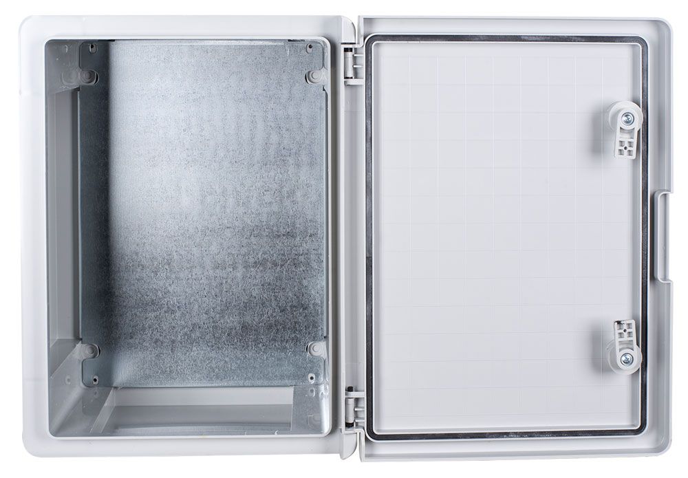 Корпус з ABS-пластику e.plbox.pro.p.40.30.21 з непрозорими дверцятами 400x300x210мм ІР65