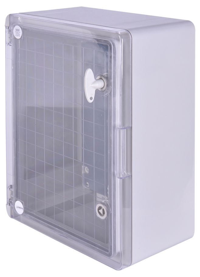 Корпус з ABS-пластику e.plbox.pro.p.40.30.17.tr з прозорими дверцятами 400x300x170мм ІР65