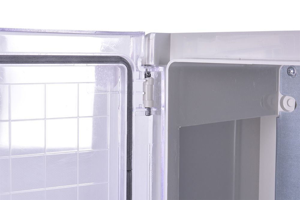 Корпус з ABS-пластику e.plbox.pro.p.40.30.17.tr з прозорими дверцятами 400x300x170мм ІР65