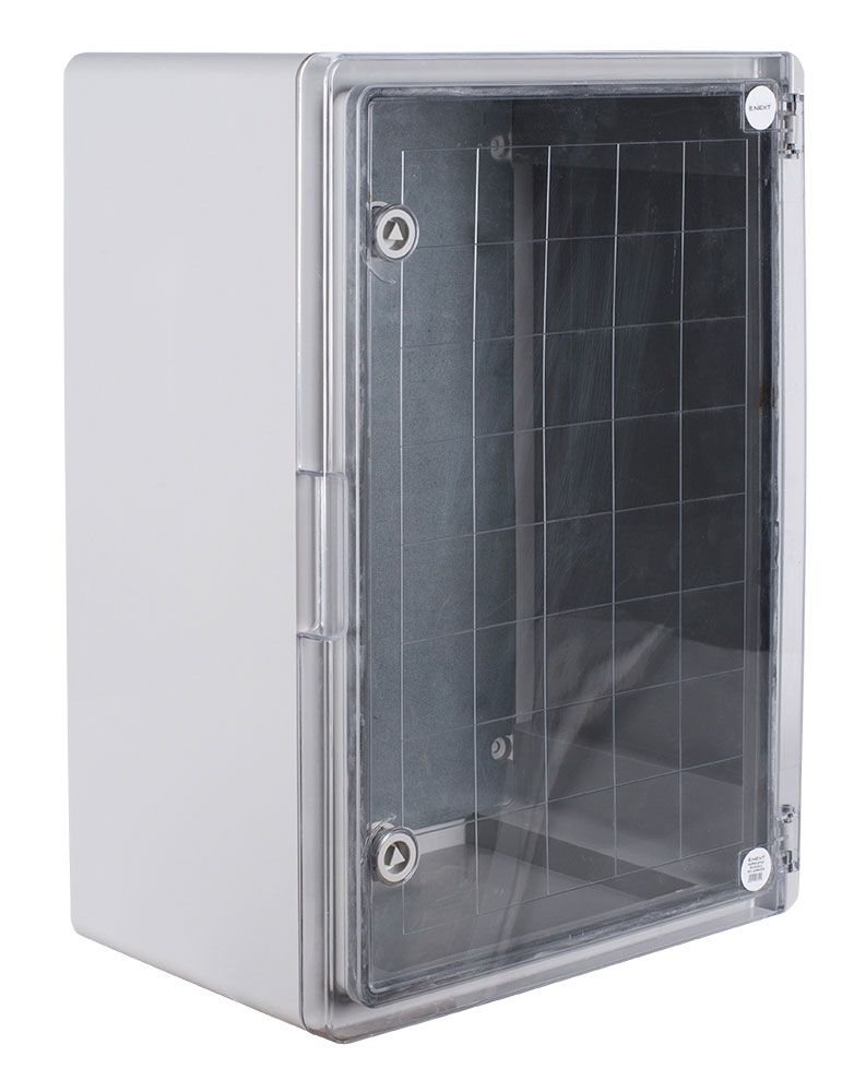 Корпус з ABS-пластику e.plbox.pro.p.50.35.22.tr з прозорими дверцятами 500x350x220мм ІР65