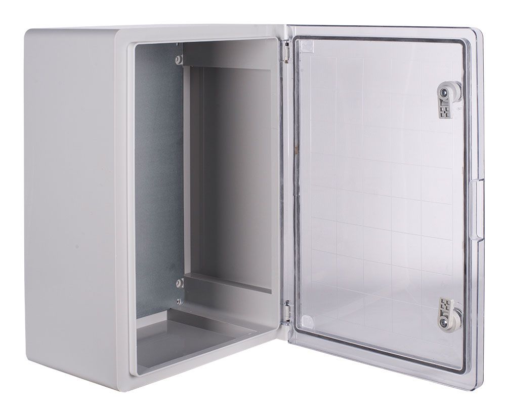 Корпус з ABS-пластику e.plbox.pro.p.50.35.22.tr з прозорими дверцятами 500x350x220мм ІР65