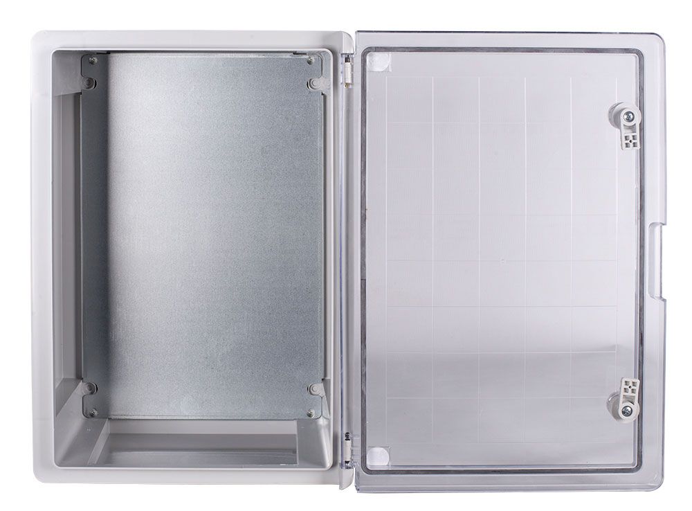 Корпус з ABS-пластику e.plbox.pro.p.70.50.25.tr з прозорими дверцятами 700x500x250мм ІР65
