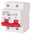 Модульний автоматичний вимикач e.mcb.stand.100.2.C63, 2р, 63А, C, 10кА
