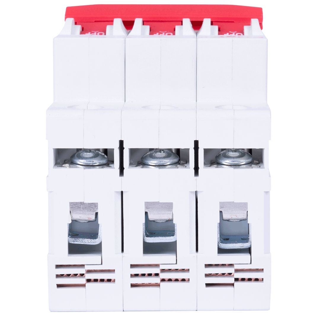 Модульный автоматический выключатель e.industrial.mcb.100.3.C25, 3 р, 25А, C, 10кА