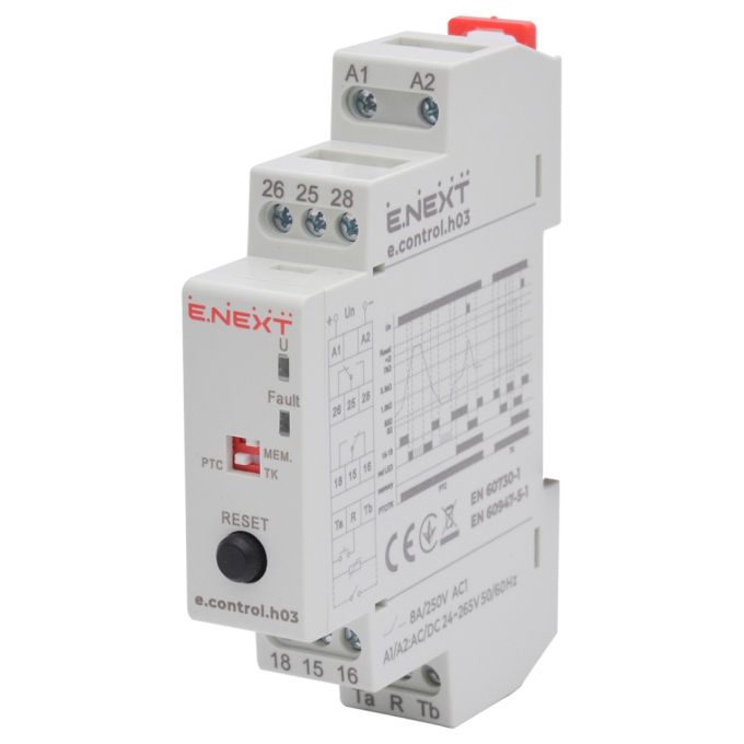 Реле контролю температури обмотки двигуна e.control.h03