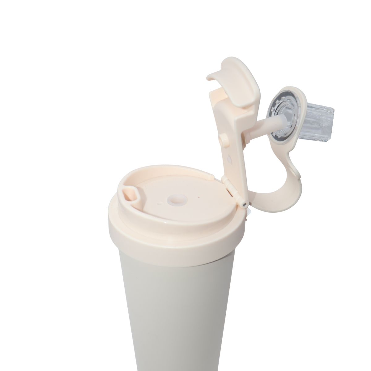 Вакуумна чашка-термос з нержавіючої сталі 316, портативна для води та кави, біла, 550 мл