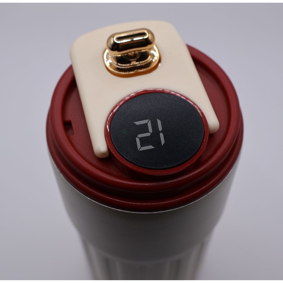 Термокружка 316 із нержавіючої сталі з LED-дисплеєм температури, 450 мл, червона