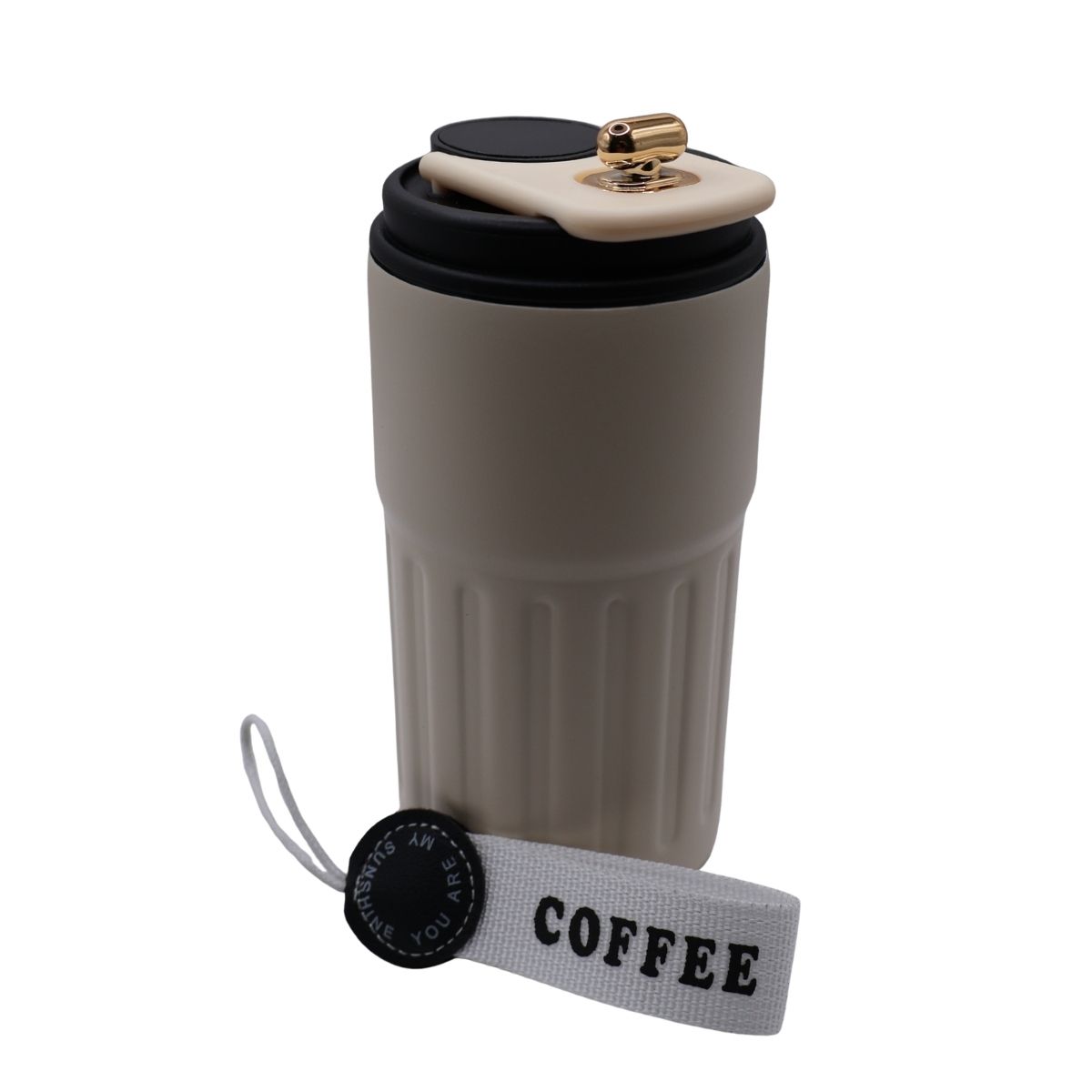 Термокружка 316 із нержавіючої сталі з LED-дисплеєм температури, 450 мл, чорна