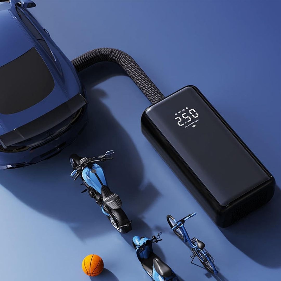 Портативний автомобільний компресор CRGR_210 120W з павербанком 5400 мАг