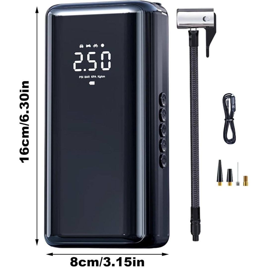 Портативний автомобільний компресор CRGR_210 120W з павербанком 5400 мАг