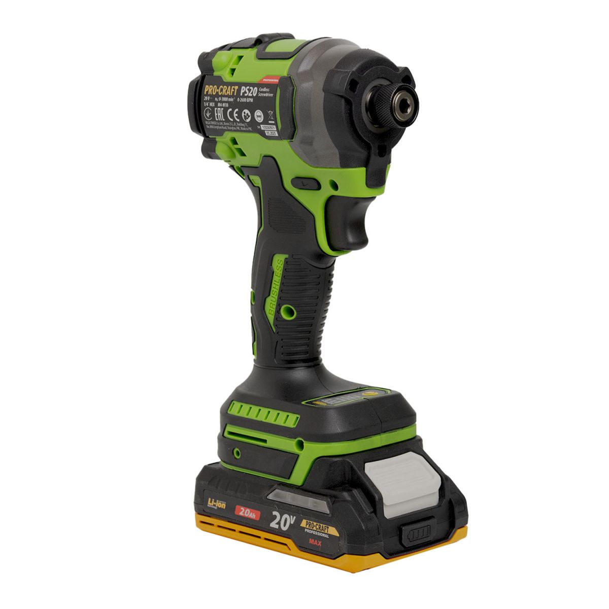 Акумуляторний гвинтоверт Procraft PS20 (1акб 2Аг)