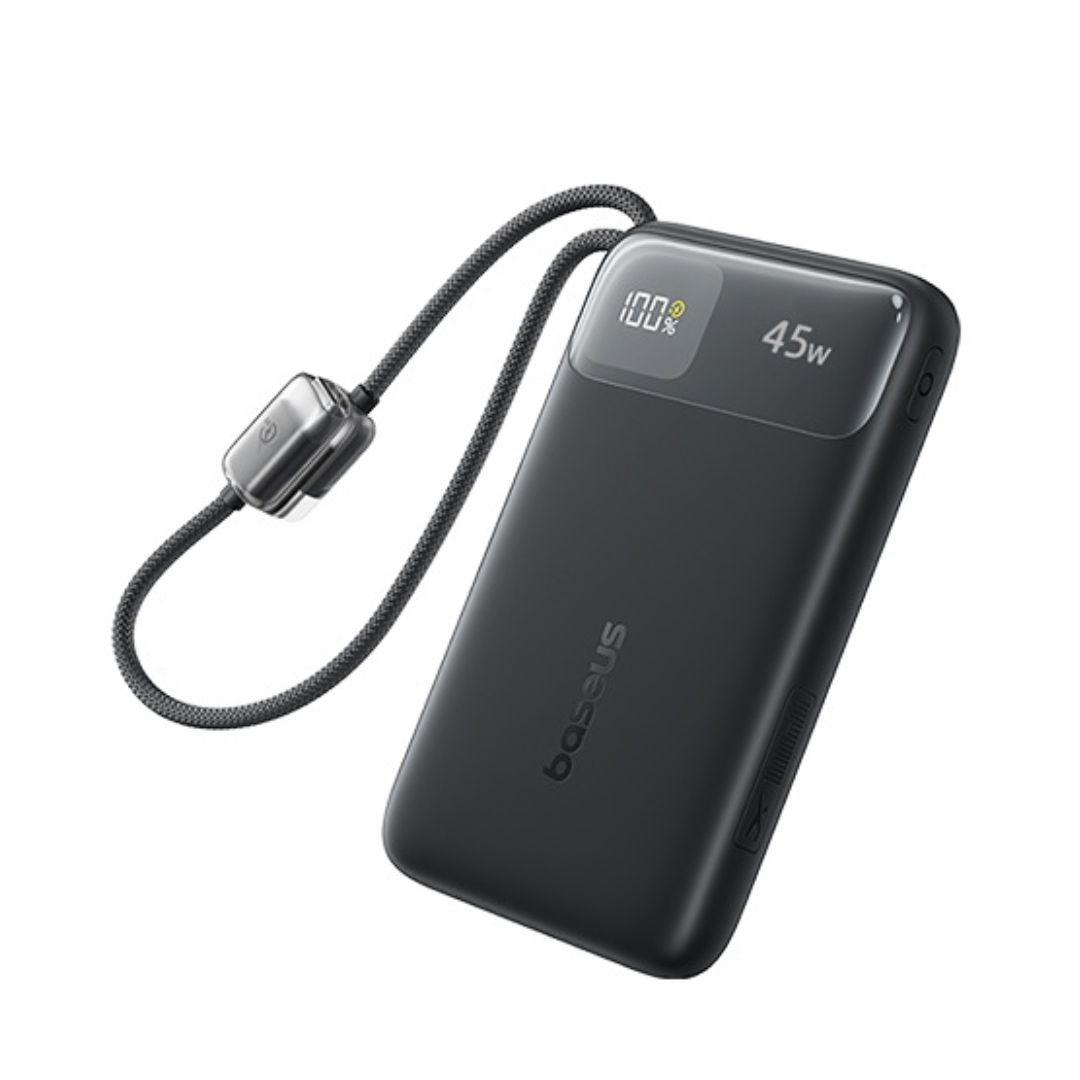 Power Bank 20000mAh 45W Baseus FC11 з кабелем, швидкою зарядкою, чорний