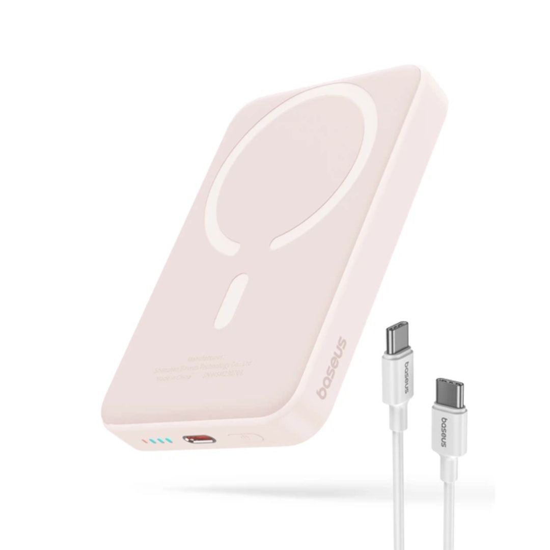 Power Bank 10000mAh 22,5W Baseus FM11, бездротовий з швидкою зарядкою, Рожевий