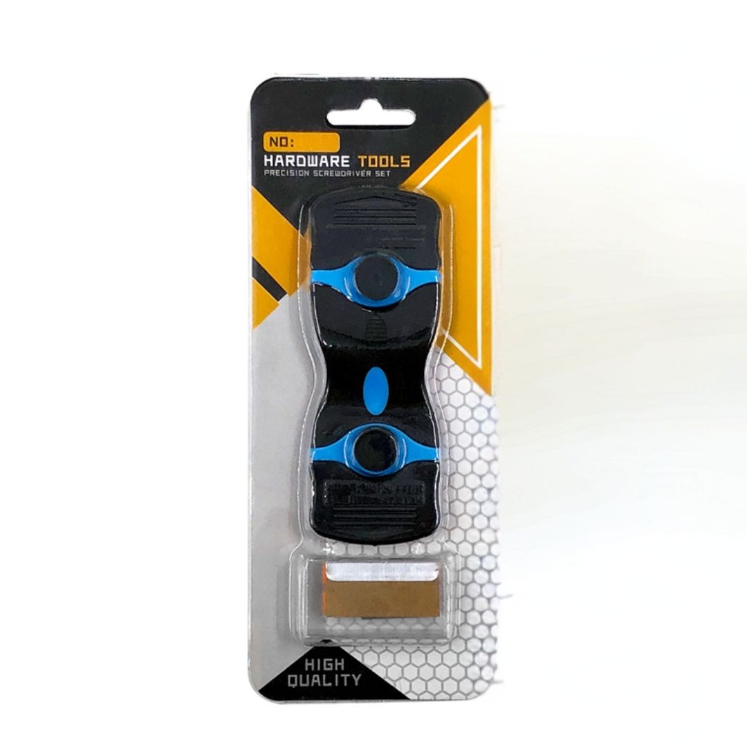 Двосторонній скребок для видалення клею та плівки, жовтаий