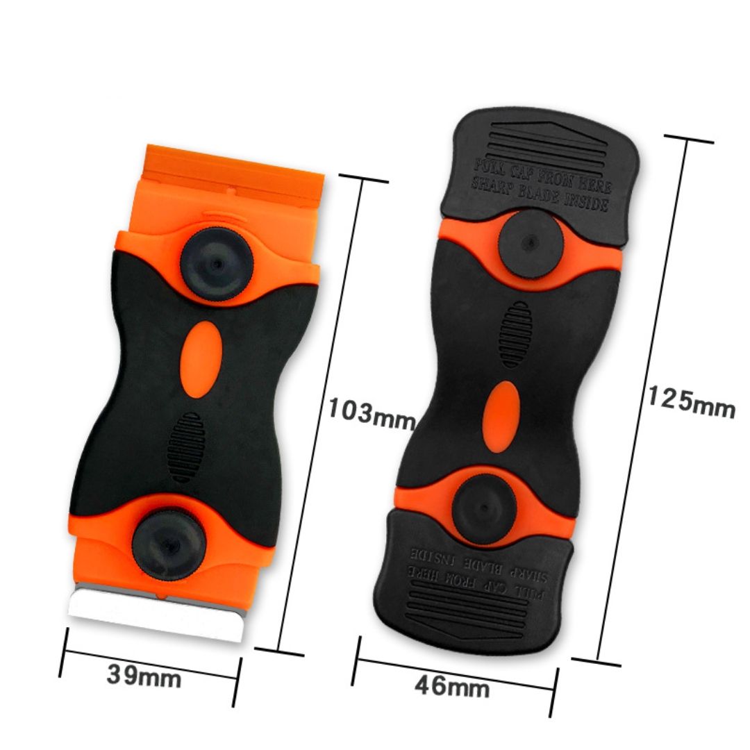 Двосторонній скребок для видалення клею та плівки, жовтаий