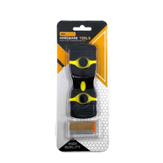 Двосторонній скребок для видалення клею та плівки, жовтаий