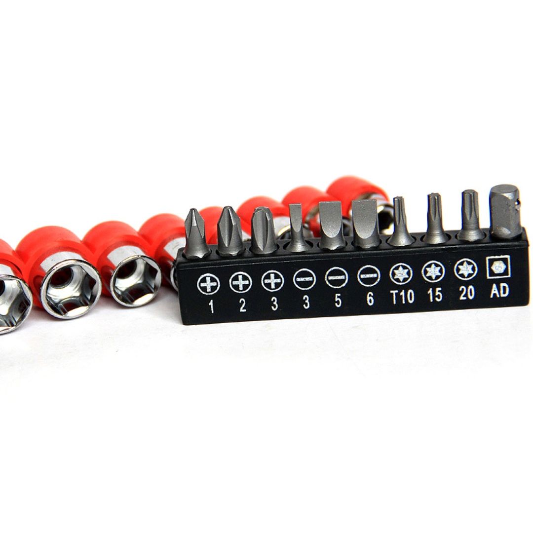 Набір викрутки з бітами та торцевими головками 20 в 1 ZQUN 9902D CR-V, магнітний