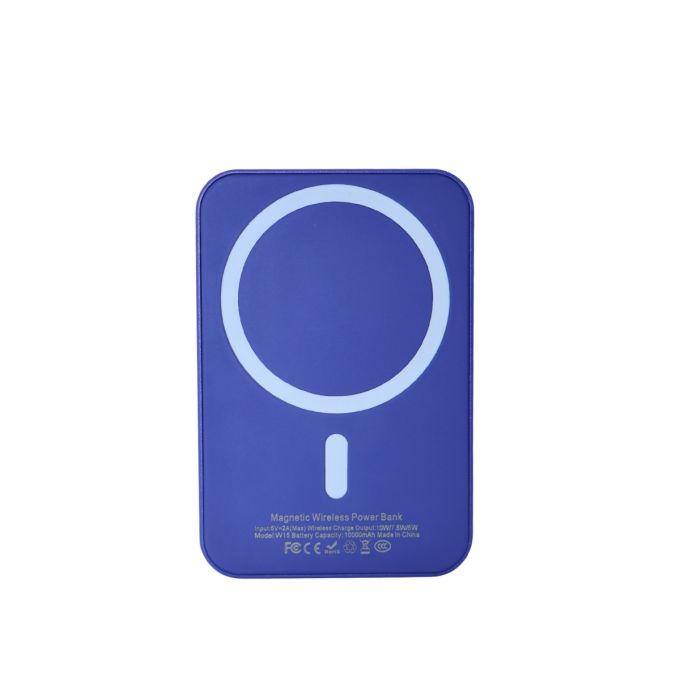 Power Bank 5000 мАг з бездротовою зарядкою, синій
