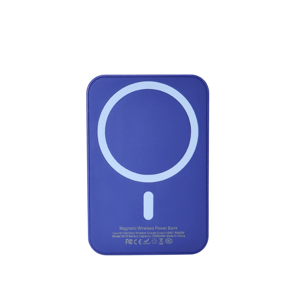 Power Bank 10000 мАг з бездротовою зарядкою, синій