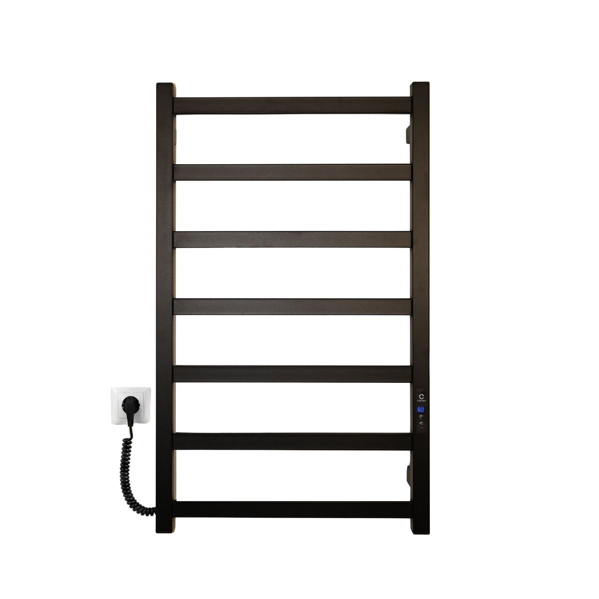 Рушникосушарка електрична Carino LAURA з дисплеєм Чорний матовий 790*490