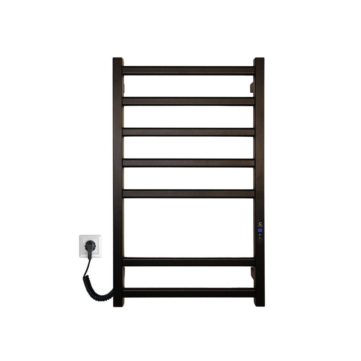 Рушникосушарка електрична Carino ALBA з дисплеєм Чорний мат 790*490