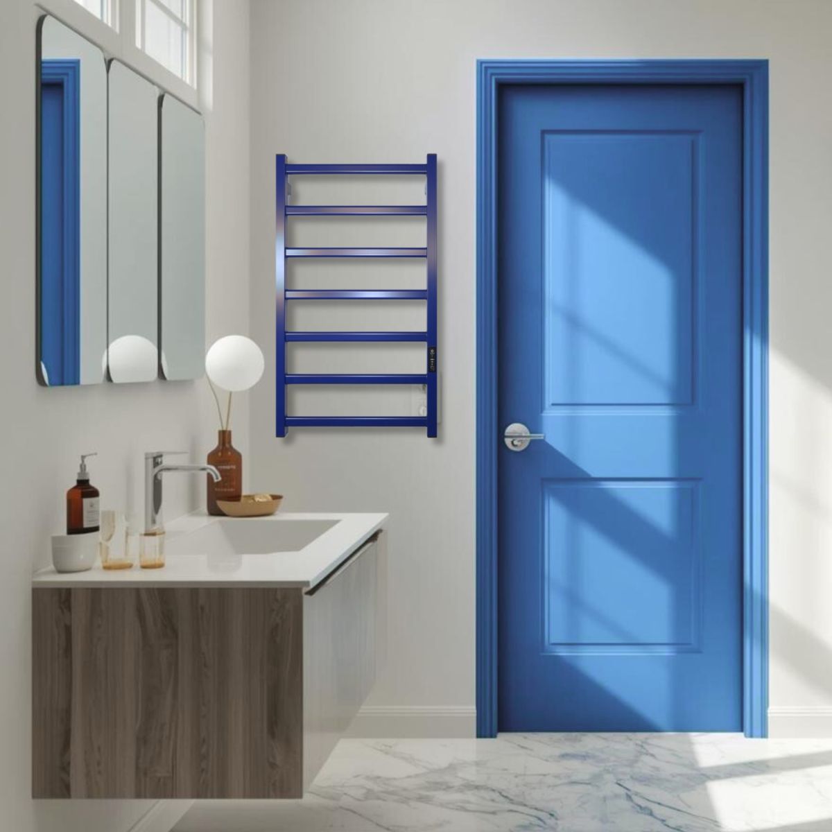 Рушникосушарка електрична Carino LUNA з контроллером Синій сапфір 790*490