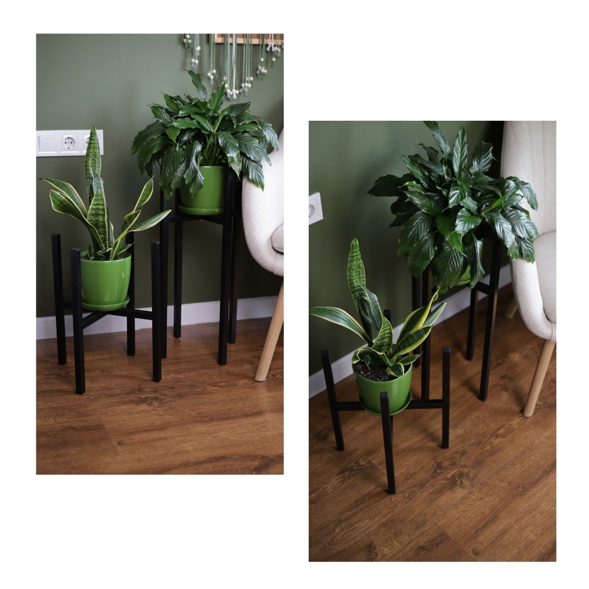 Підставка для квітів Carino Чорний мат 600*25