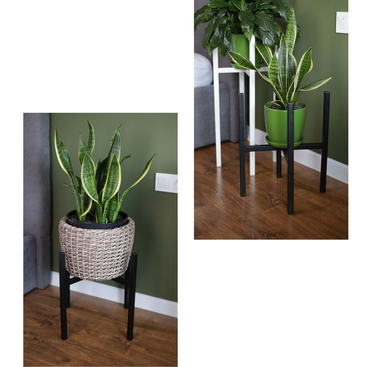 Підставка для квітів Carino Чорний мат 400*40