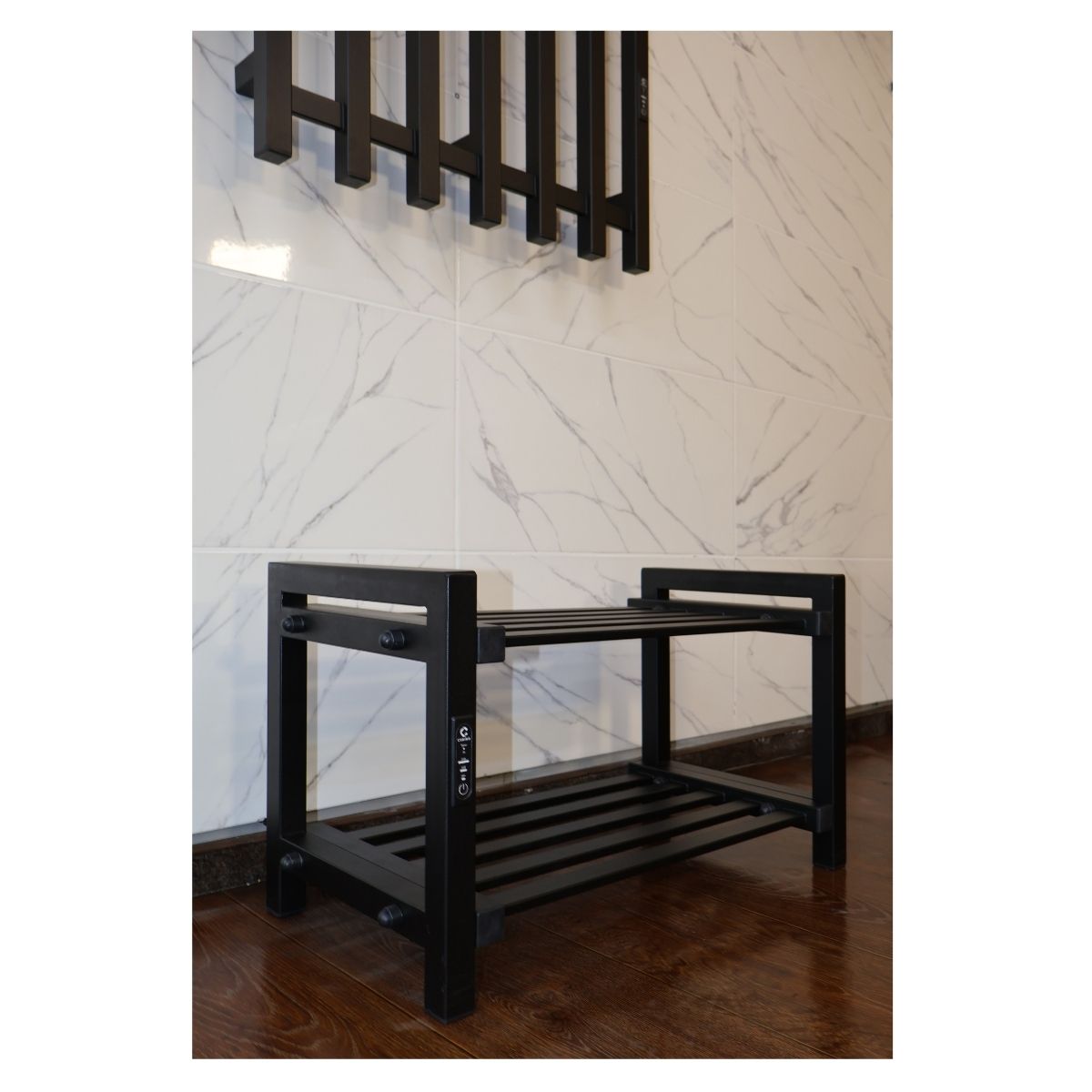 Підставка-сушарка для взуття електрична з контроллером Carino Чорний мат 600*300