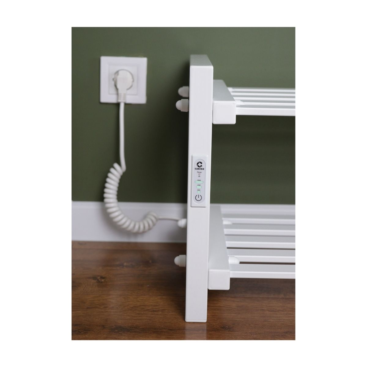 Підставка-сушарка для взуття електрична з контроллером Carino Білий глянець 600*300