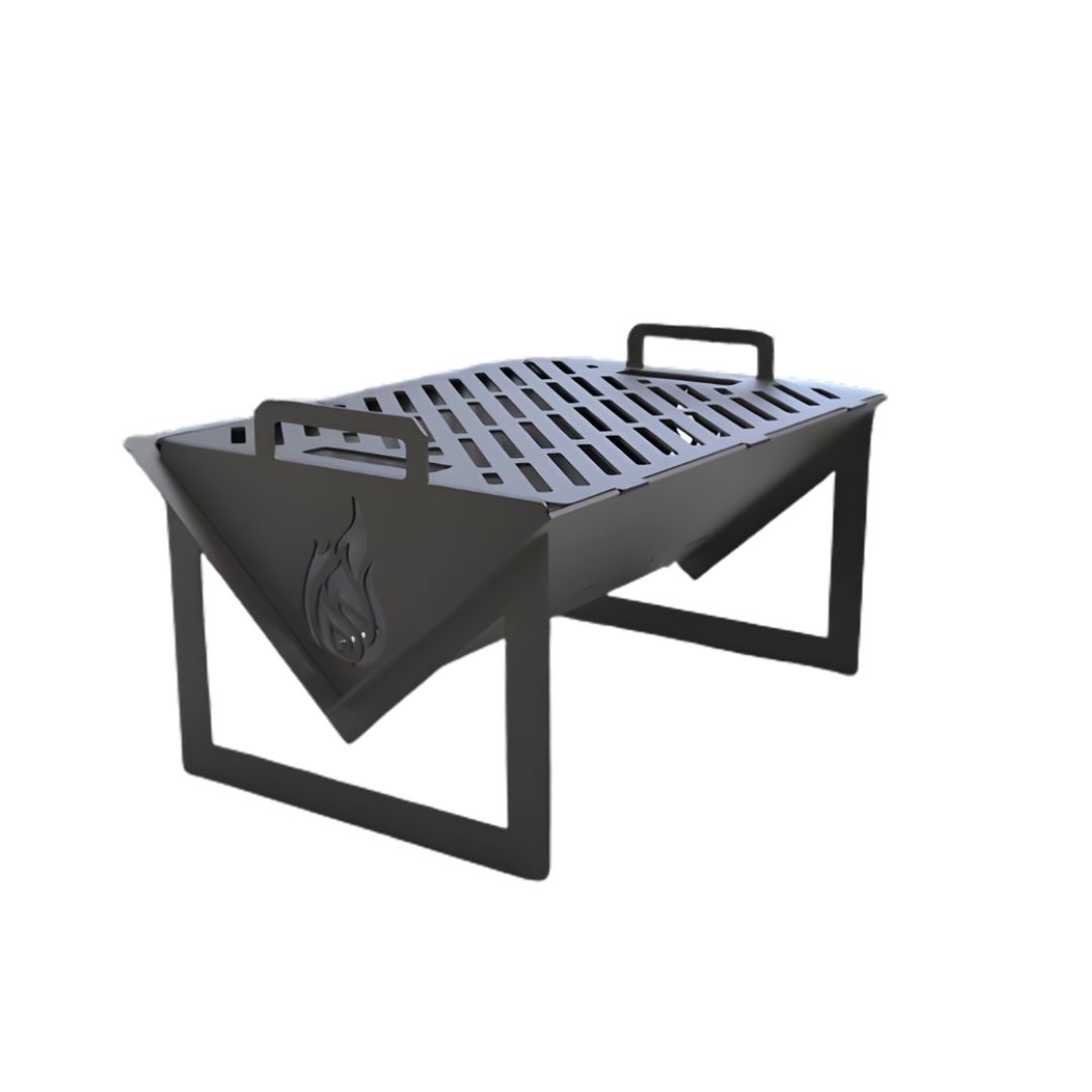 Мангал-гриль Carino Fold разборной с грилем 500х352х280 мм, металл 3 мм без покрытия